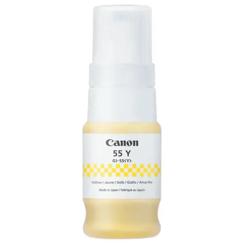 Cartouche Jet d'encre rechargeable CANON GI-55 jaune 