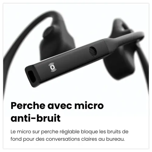 Casque sans-fil à conduction osseuse OpenComm2 - Bluetooth USB-A- noir