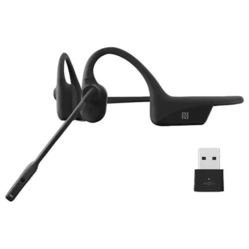 Casque sans-fil à conduction osseuse OpenComm2 - Bluetooth USB-C- noir