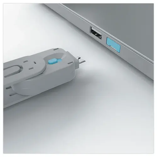 Clé pour bloqueurs de port USB Type A - 4 verrous - Bleu - LINDY