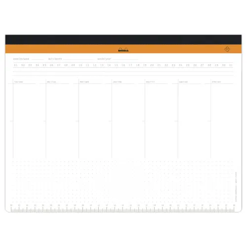 Sous main calendrier perpetuel A4+ Rhodia