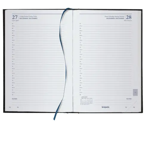 Agenda journalier Brepols Ecoday - 1j/page - 13,3x20,8 cm - bleu 