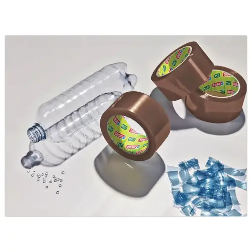 Ruban adhésif PET recyclé 66m x 50mm - Havane