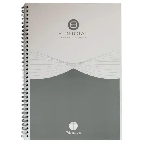Cahier spirale recyclé - A4 - 70 g - 5x5 - Fiducial