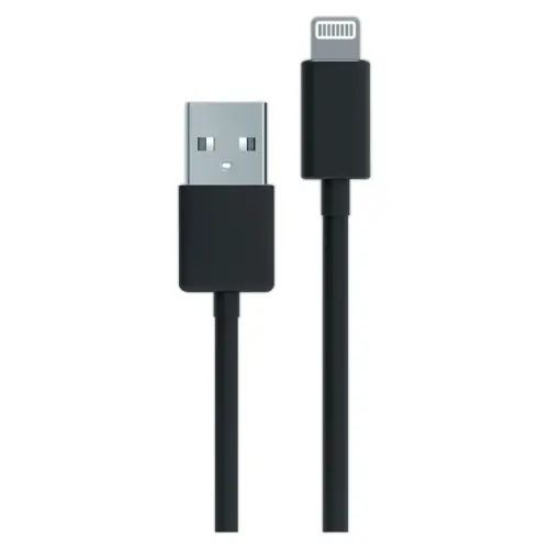 C&acirc;ble USB-A Lightning 1m Noir 