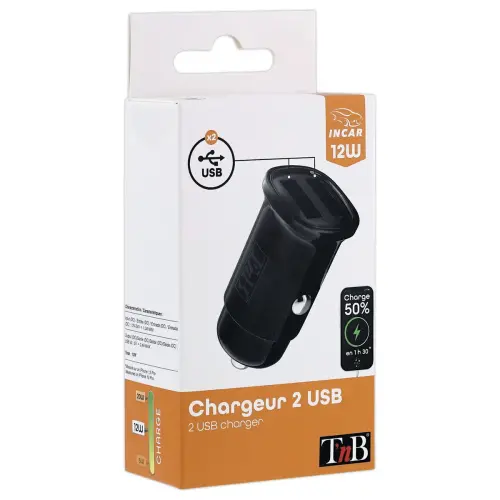 Chargeur allume-cigares 2XUSB-A 12W