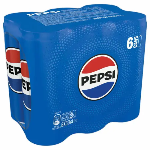 6 canettes Pepsi cola sleek 33CL 