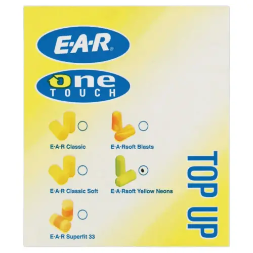 Bouchons d'oreille E-A-RSOFT Yellow Neon - 250 paires - Att&eacute;nuation 34 dB - 3M 