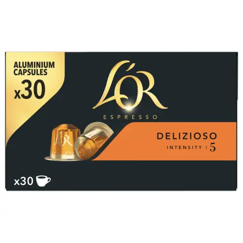 30 Capsules de café Espresso Delizioso - Compatibles Nespresso - L'Or
