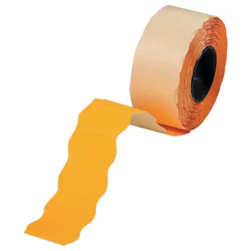6 Rouleaux de 1000 étiquettes oranges 26x16 mm pour pince 146493