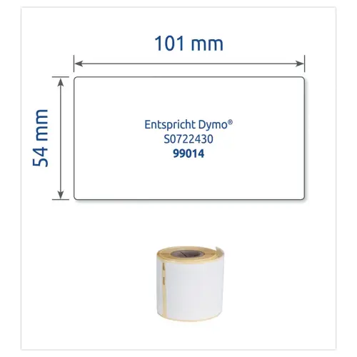 Rouleau de 220 étiquettes blanches 101x54 mm pour DYMO LW 450