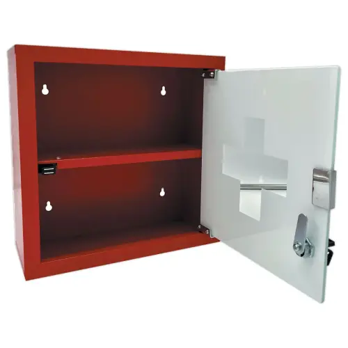 Armoire à pharmacie rouge 1 étagère