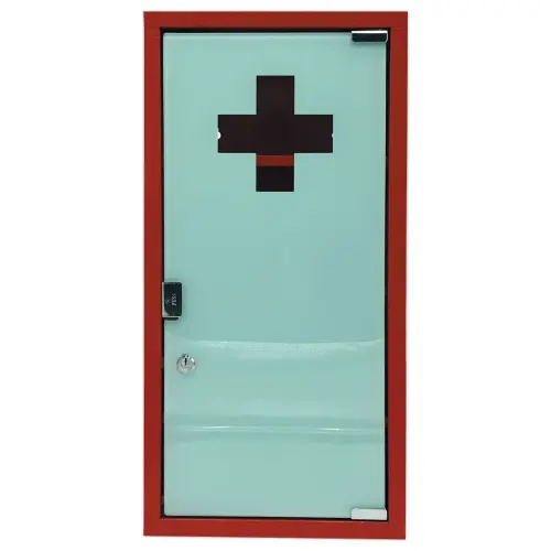 Armoire à pharmacie rouge 3 étagères