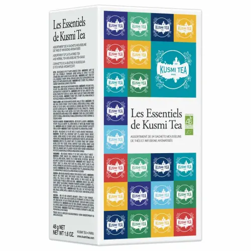 Coffret de 24 sachets de thés et infusions Les Essentiels bio