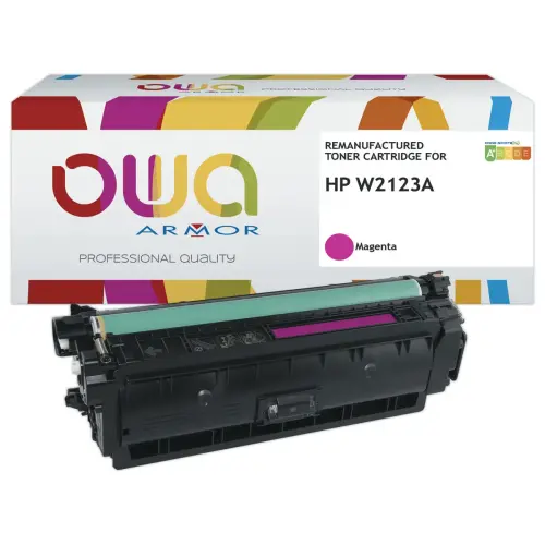 Toner &eacute;quivalent HP W2123A magenta 
