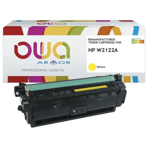 Toner &eacute;quivalent HP W2122A - Jaune - Owa 