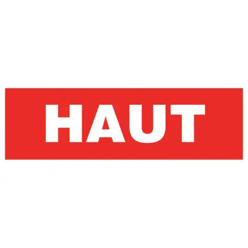 Rouleau de 1000 étiquettes de signalisation "HAUT" L150xH 42,5 mm
