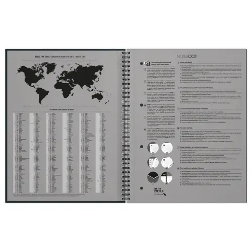 Cahier spirale Notebook A4+, 160p, 5x5, Oxford international Bleu 