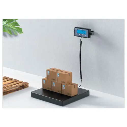 Pèse-colis électronique 300kg plateau acier XL 40x40 cm