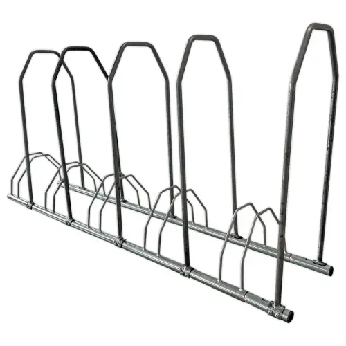 Parc pour 5 vélos avec appui pour guidon