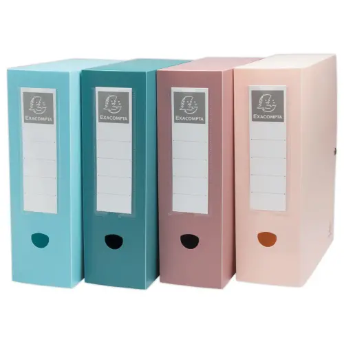 5 Boîtes de classement SKANDI dos 10 cm - Assortis - EXACOMPTA