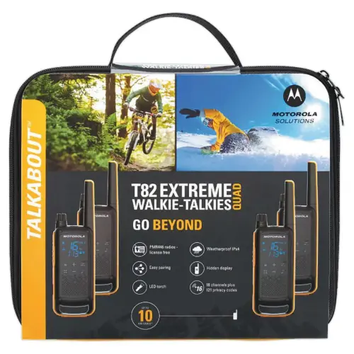 Talkie Walkie T82 Extrème Quad - Noir - Lot de 4