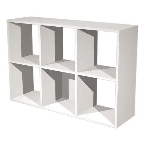 Rangement blanc 6 cases monté.