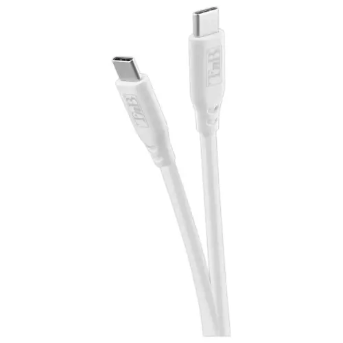 Câble USB-C/USB-C silicone - Blanc
