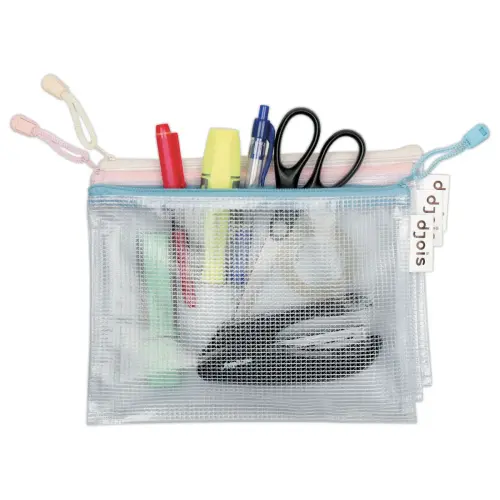 6 Pochettes souples arm&eacute;es A5 zip - Coloris assortis - Djois 