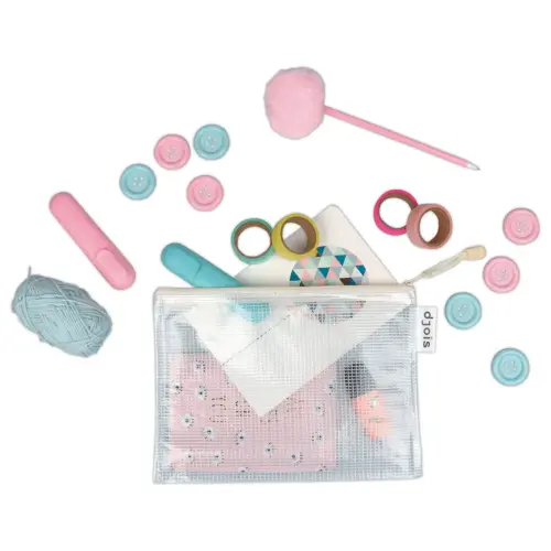6 Pochettes souples arm&eacute;es A5 zip - Coloris assortis - Djois 
