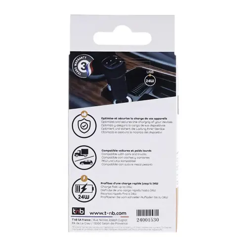 Chargeur allume-cigare 2 x USB-A