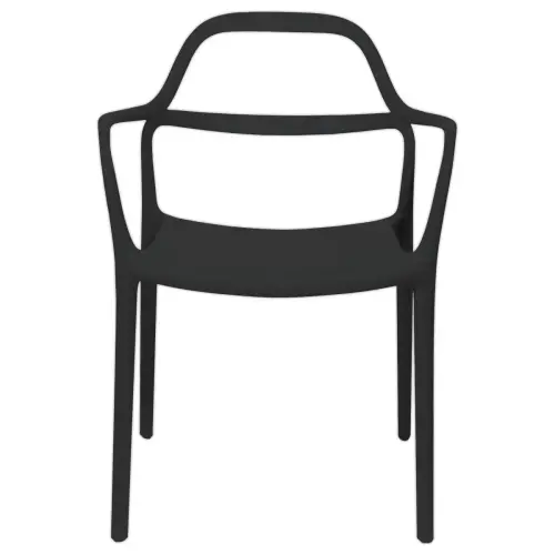 2 chaises NOVA int&eacute;rieures/ext&eacute;rieures noires 