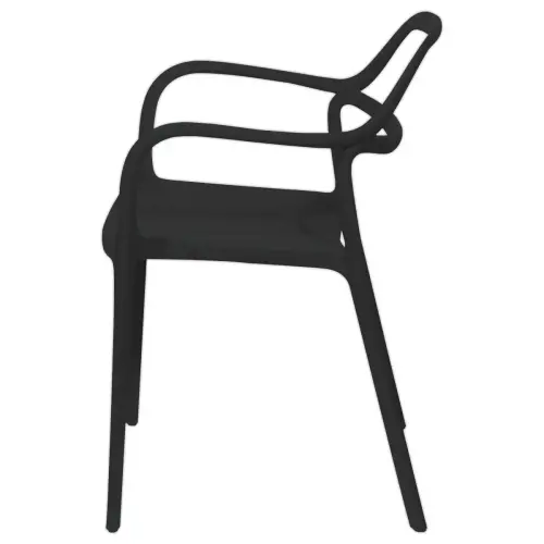 2 chaises NOVA int&eacute;rieures/ext&eacute;rieures noires 