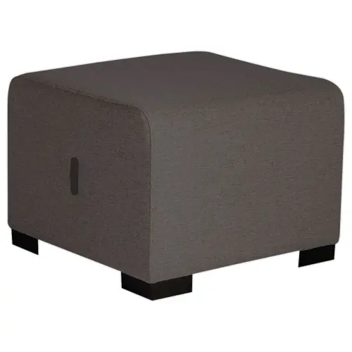 Pouf 1 place Hizia gris monté