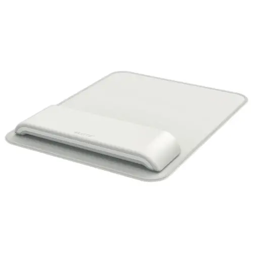 Tapis de souris ergonomique avec repose-poignets r&eacute;glable - Gris clair 
