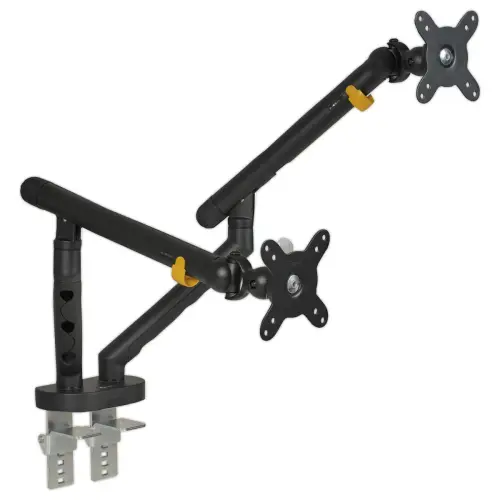 Bras porte-écran double BE Flexible Dual - Noir