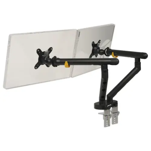 Bras porte-écran double BE Flexible Dual - Noir