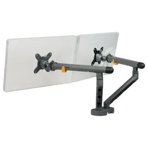 Bras porte-&eacute;cran double BE Flexible Dual - Anthracite 