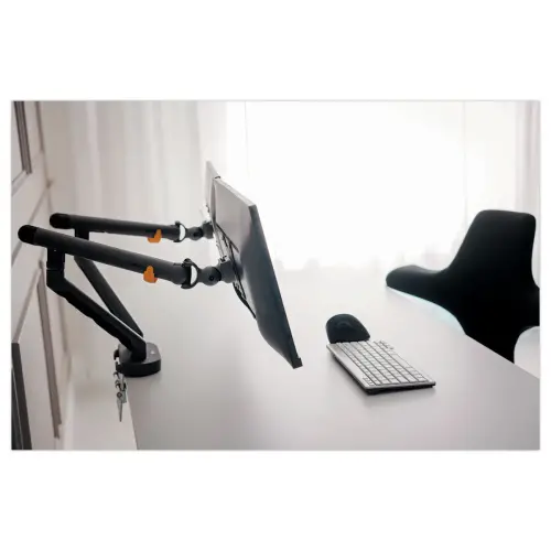 Bras porte-&eacute;cran double BE Flexible Dual - Anthracite 