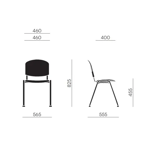 Chaise Iso plastique &ndash; Noir 