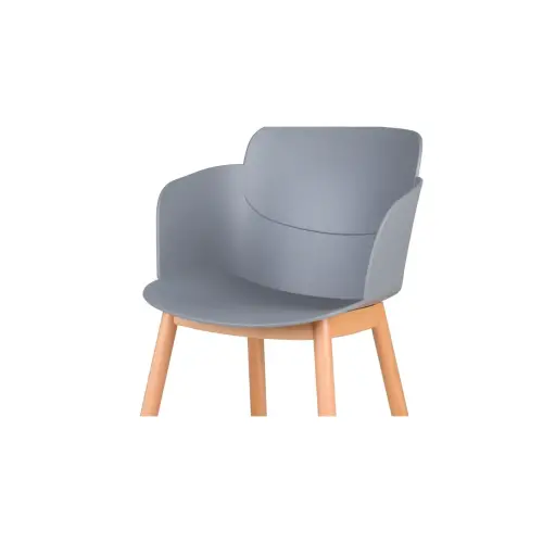 2 fauteuils tulipe gris montés