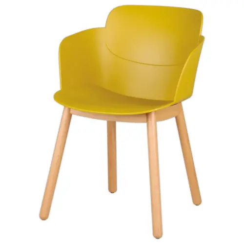 2 fauteuils tulipe jaune montés