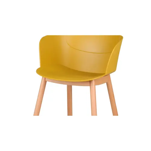2 fauteuils tulipe jaune montés