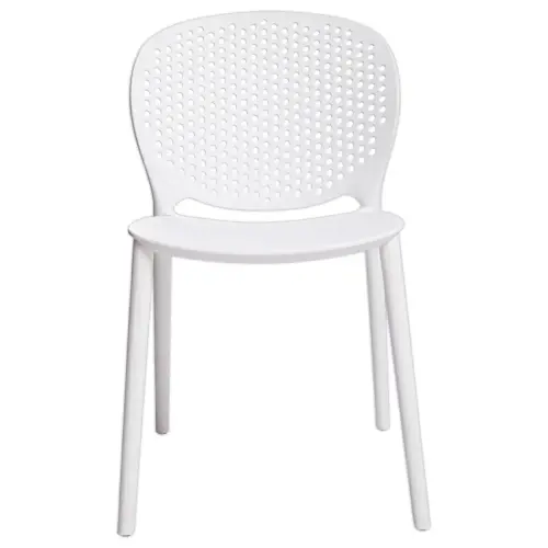 2 Chaises int&eacute;rieur - ext&eacute;rieur polypropyl&egrave;ne blanc 
