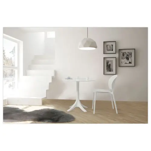 2 Chaises int&eacute;rieur - ext&eacute;rieur polypropyl&egrave;ne blanc 