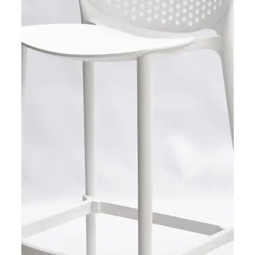 2 tabourets interieur / exterieur polypro blanc