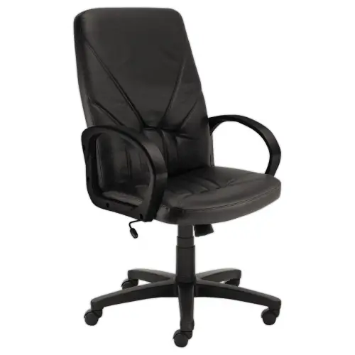 Fauteuil manager croute de cuir