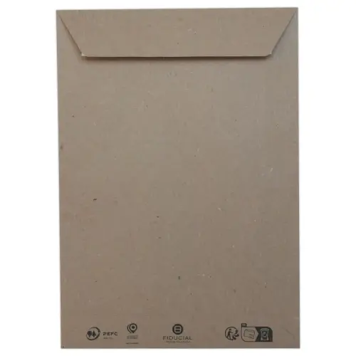 500 Pochettes kraft brun C5 162x229 mm 80g ferm. siliconée