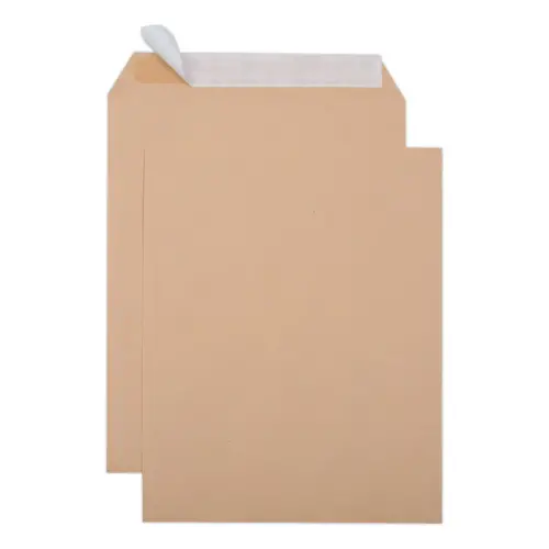 250 Pochettes kraft brun B4 250x353 mm 90gferm. siliconée