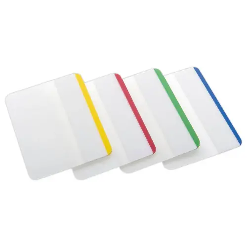 Marque-Pages Post-it® Rigides, GrandesDim, Rouge, Jaune, Bleu, Vert